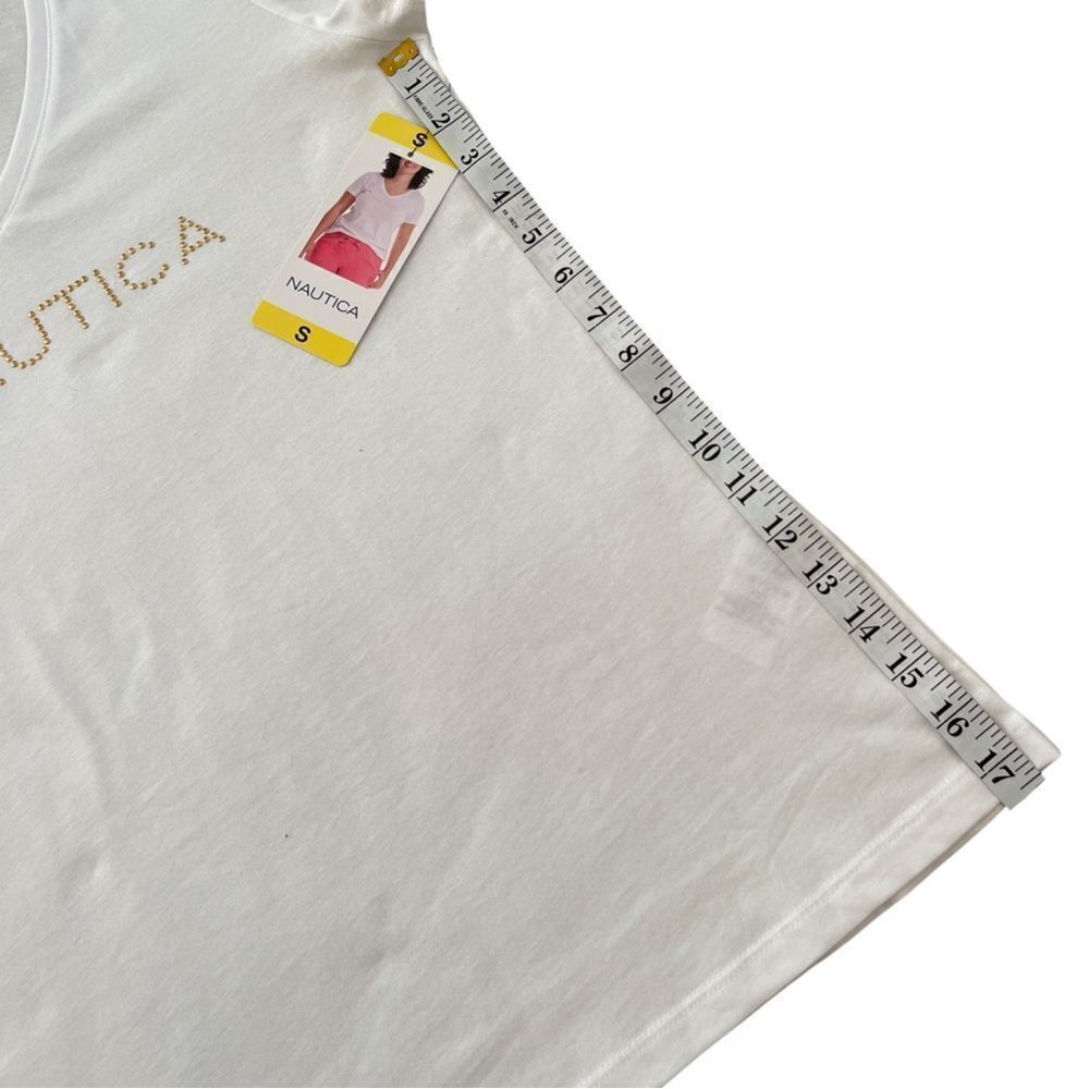 Nautica Studded Logo Crewneck T-Shirt • Small • NWT - Picture 10 of 13